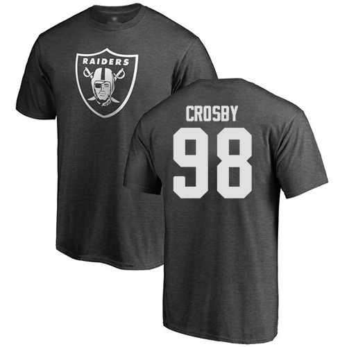 Men Oakland Raiders Ash Maxx Crosby One Color NFL Football #98 T Shirt->oakland raiders->NFL Jersey